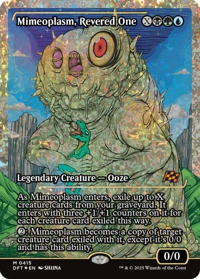 Mimeoplasm Revered One Showcase Fracture Foil Aetherdrift Magic card