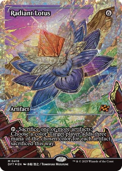 Radiant Lotus Showcase Fracture Foil Aetherdrift Magic card