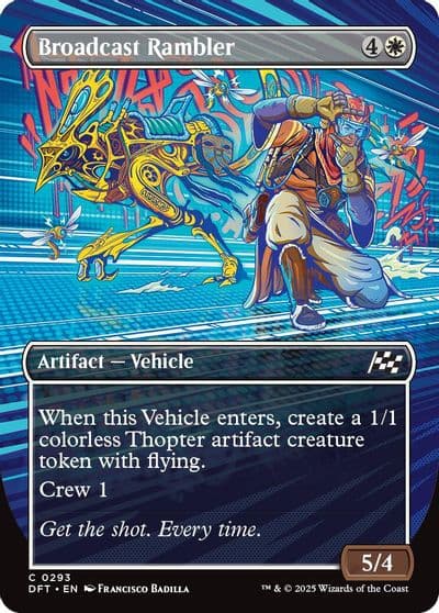 Broadcast Rambler Borderless Aetherdrift Magic card