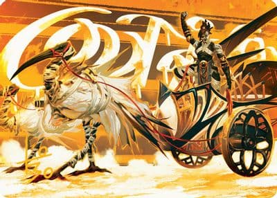 Skyseers Chariot Art Card Gold Stamped Signature Art Series: Aetherdrift Magic card