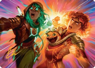 Full Throttle Art Card Gold Stamped Signature Art Series: Aetherdrift Magic card