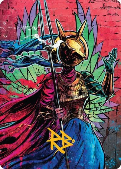 Hazoret Godseeker Art Card Gold Stamped Signature Art Series: Aetherdrift Magic card