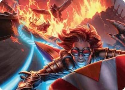 Outpace Oblivion Art Card Art Series: Aetherdrift Magic card