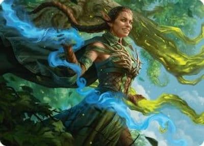 Nissa Worldsoul Speaker Art Card Art Series: Aetherdrift Magic card