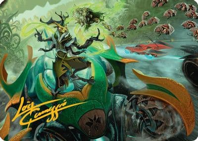 Aatchik Emerald Radian Art Card 15 54 Gold Stamped Signature Art Series: Aetherdrift Magic card