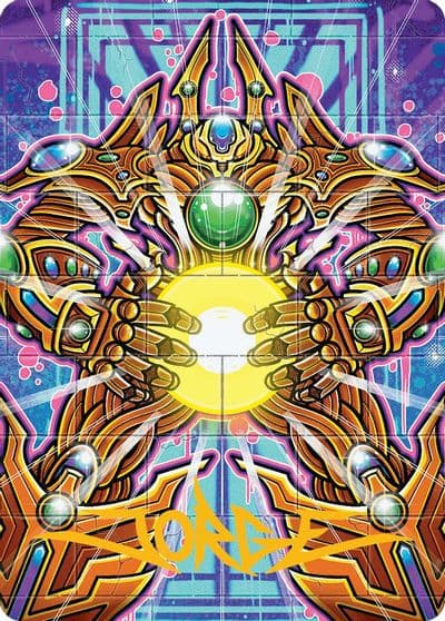 Brightglass Gearhulk Art Card Gold Stamped Signature Art Series: Aetherdrift Magic card