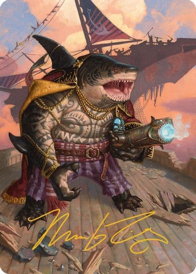 Captain Howler Sea Scourge Art Card 4 54 Gold Stamped Signature Art Series: Aetherdrift Magic card