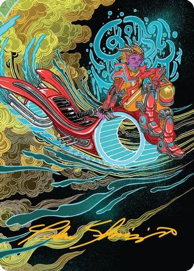 Cloudspire Skycycle Art Card Gold Stamped Signature Art Series: Aetherdrift Magic card