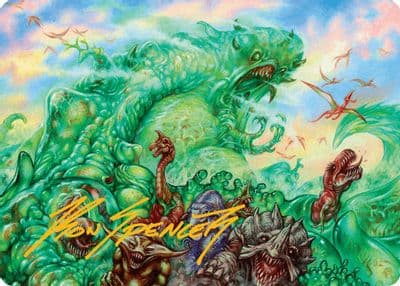 Mimeoplasm Revered One Art Card Gold Stamped Signature Art Series: Aetherdrift Magic card