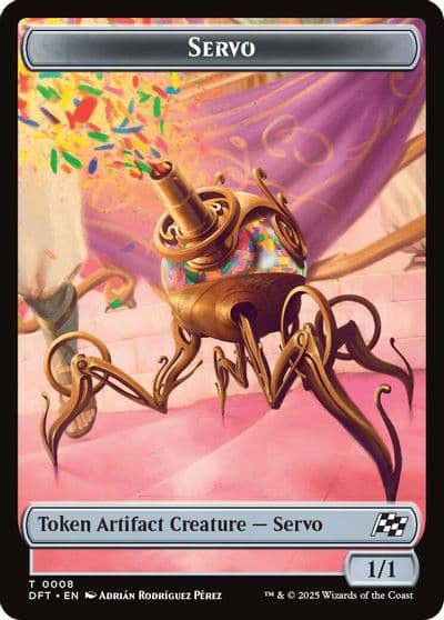 Servo Thopter 0009 Double Sided Token Aetherdrift Magic card