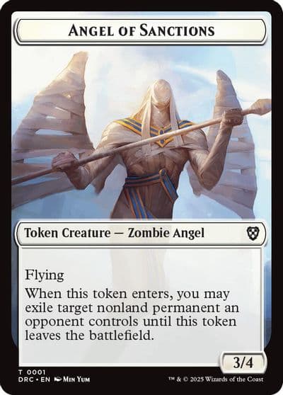 Angel of Sanctions Vizier of Many Faces Double Sided Token Commander: Aetherdrift Magic card