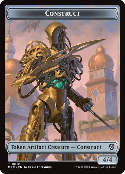 Construct Golem 0013 Double Sided Token Commander: Aetherdrift Magic card