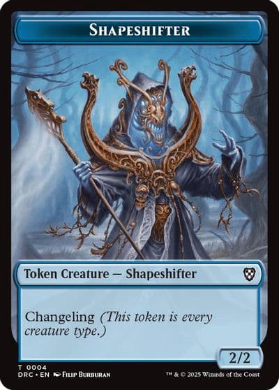 Shapeshifter Zombie 0003 Double Sided Token Commander: Aetherdrift Magic card