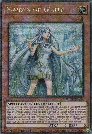 Maiden of White Quarter Century Secret Rare Structure Deck: Blue-Eyes White Destiny Yu-Gi-Oh! card