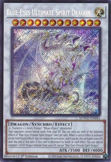 Blue Eyes Ultimate Spirit Dragon Secret Rare Structure Deck: Blue-Eyes White Destiny Yu-Gi-Oh! card