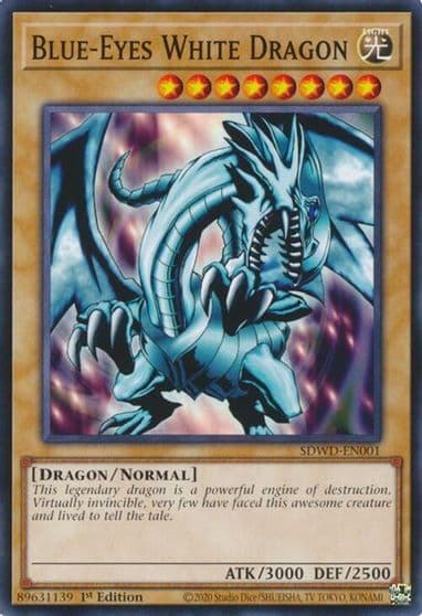 Blue Eyes White Dragon SDWD EN001 Structure Deck: Blue-Eyes White Destiny Yu-Gi-Oh! card