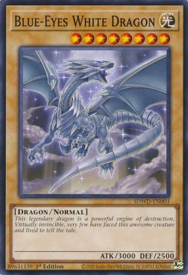 Blue Eyes White Dragon SDWD EN003 Structure Deck: Blue-Eyes White Destiny Yu-Gi-Oh! card