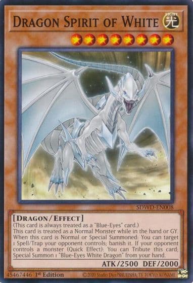Dragon Spirit of White Structure Deck: Blue-Eyes White Destiny Yu-Gi-Oh! card