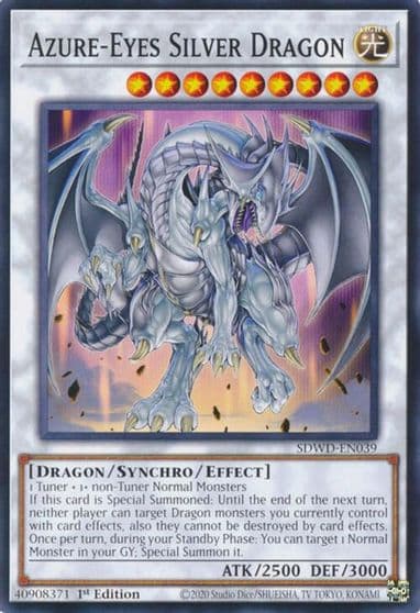 Azure Eyes Silver Dragon Structure Deck: Blue-Eyes White Destiny Yu-Gi-Oh! card