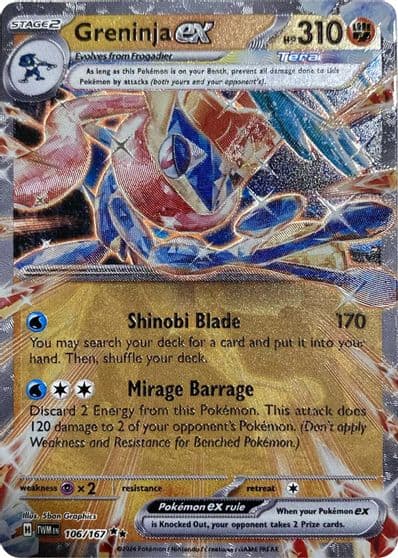 Greninja ex (GameStop Metal Card) Miscellaneous Cards & Products Pokemon card