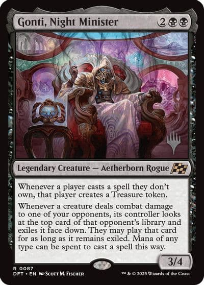 Gonti Night Minister Promo Pack: Aetherdrift Magic card