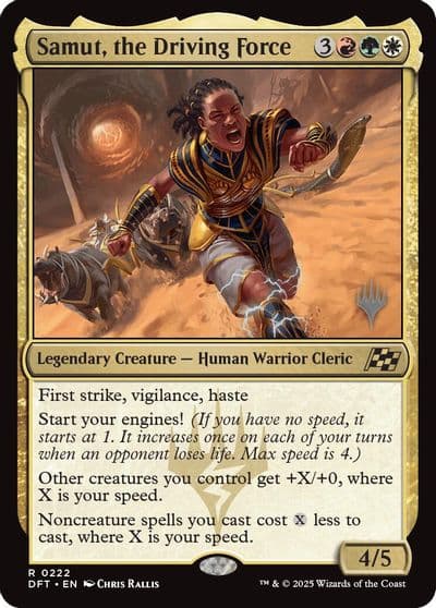 Samut the Driving Force Promo Pack: Aetherdrift Magic card
