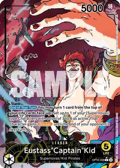 EustassCaptainKid 099 Parallel Royal Blood One Piece card