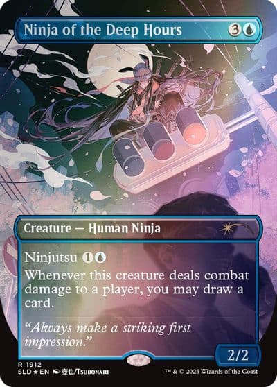 Ninja of the Deep Hours Rainbow Foil Secret Lair Drop Series Magic card
