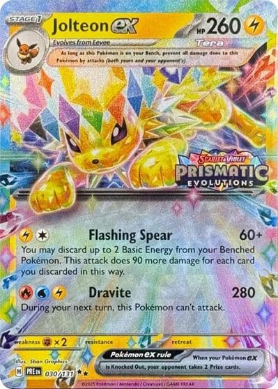 Jolteon ex (Prismatic Evolutions Stamp) Miscellaneous Cards & Products Pokemon card