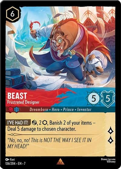 Beast Frustrated Designer Archazia's Island Lorcana card