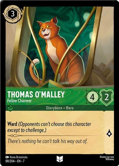 Thomas OMalley Feline Charmer Archazia's Island Lorcana card