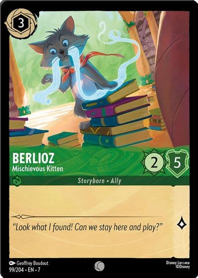 Berlioz Mischievous Kitten Archazia's Island Lorcana card