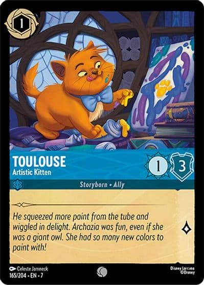 Toulouse Artistic Kitten Archazia's Island Lorcana card