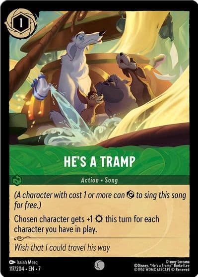 Hes a Tramp Archazia's Island Lorcana card