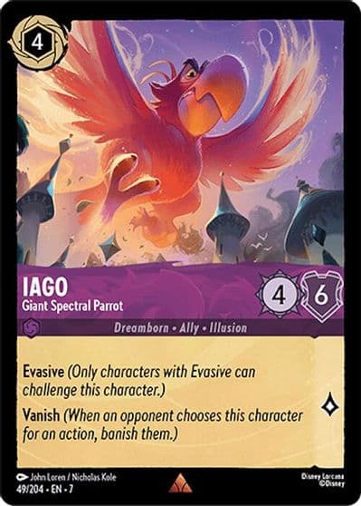 Iago Giant Spectral Parrot Archazia's Island Lorcana card