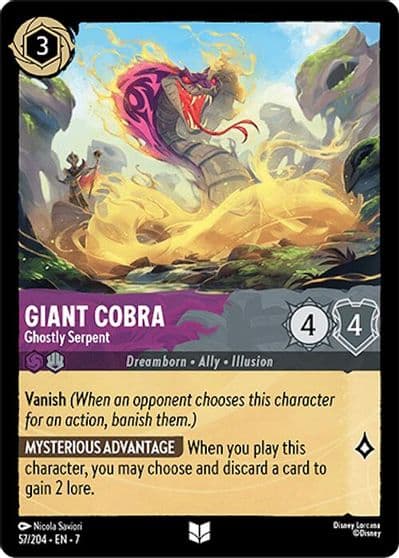 Giant Cobra Ghostly Serpent Archazia's Island Lorcana card