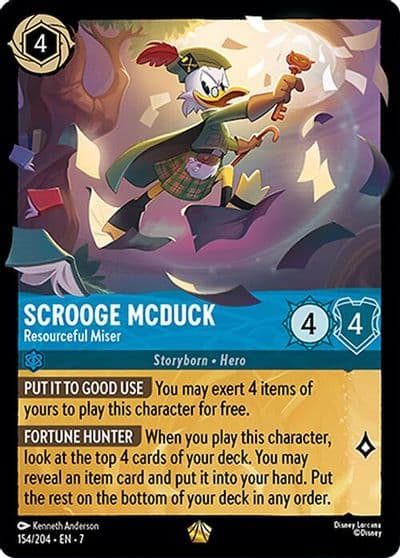 Scrooge McDuck Resourceful Miser Archazia's Island Lorcana card
