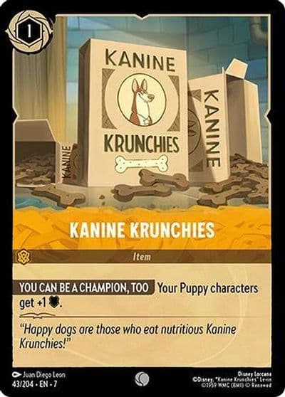Kanine Krunchies Archazia's Island Lorcana card