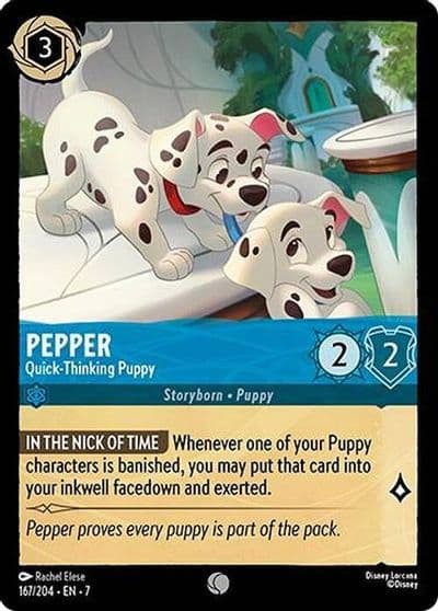 Pepper Quick Thinking Puppy Archazia's Island Lorcana card