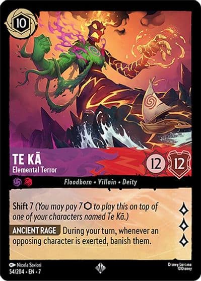 Te Ka Elemental Terror Archazia's Island Lorcana card