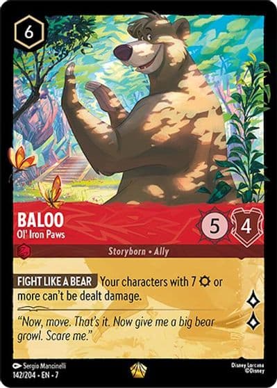 Baloo Ol Iron Paws Archazia's Island Lorcana card