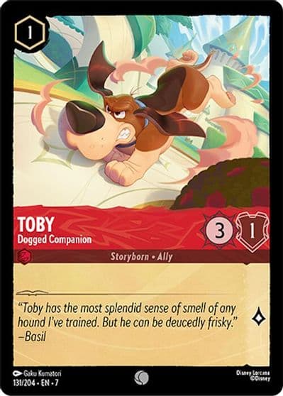 Toby Dogged Companion Archazia's Island Lorcana card