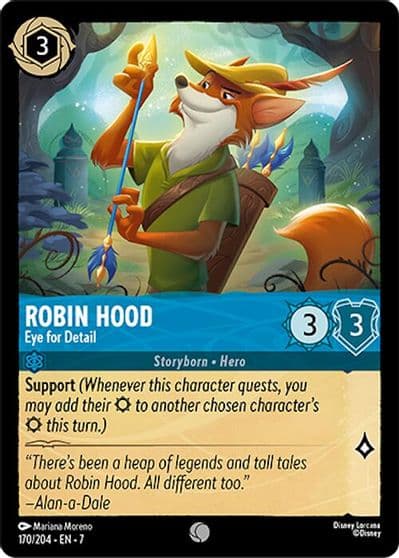 Robin Hood Eye for Detail Archazia's Island Lorcana card