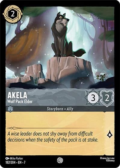 Akela Wolf Pack Elder Archazia's Island Lorcana card