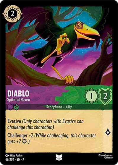 Diablo Spiteful Raven Archazia's Island Lorcana card