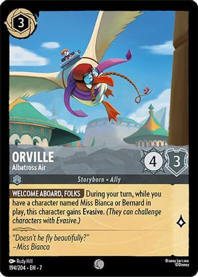 Orville Albatross Air Archazia's Island Lorcana card