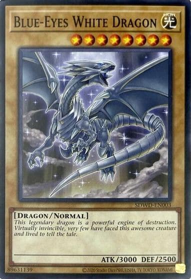Blue Eyes White Dragon SDWD EN003 Unlimited Misprint Structure Deck: Blue-Eyes White Destiny Yu-Gi-Oh! card