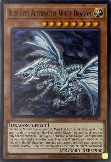 Blue Eyes Alternative White Dragon Unlimited Misprint Structure Deck: Blue-Eyes White Destiny Yu-Gi-Oh! card