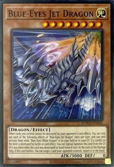 Blue Eyes Jet Dragon Unlimited Misprint Structure Deck: Blue-Eyes White Destiny Yu-Gi-Oh! card