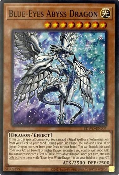 Blue Eyes Abyss Dragon Unlimited Misprint Structure Deck: Blue-Eyes White Destiny Yu-Gi-Oh! card